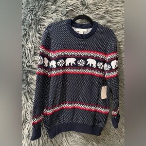 Aspen Winter Themed Sweater NEW - Size Medium | Color: Navy Blue